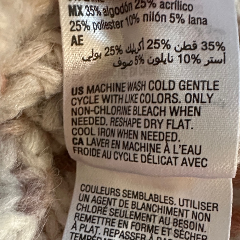 Cream and Pink Knit Cardigan - Picture 5 of 8